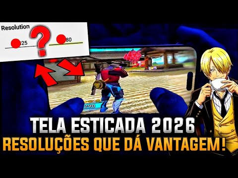 Top 3 Novas Resoluções TELA ESTICADA FREE FIRE! Vai Te Dar + 100% Vantagem