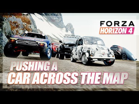 Forza Horizon 4 - HARDEST CHALLENGE YET! Pushing Car Across The Map!