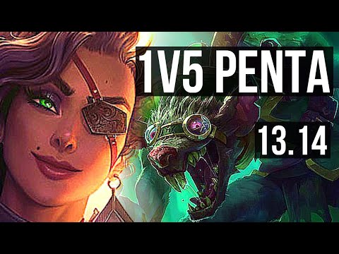 SAMIRA & Nautilus vs TWITCH & Janna (ADC) | 1v5 Penta, 11 solo kills, Legendary | EUW Master | 13.14