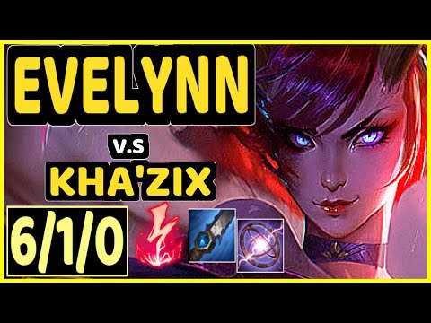 KEIO (EVELYNN) vs KHA'ZIX - 6/1/0 KDA JUNGLE CHALLENGER GAMEPLAY - BR