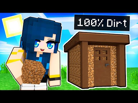 Minecraft but I can only BUILD with Dirt!