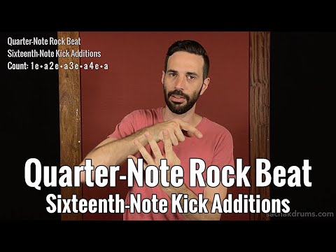 Quarter-Note Rock Beat: Sixteenth-Note Kick Additions - Intermediate Drum Lesson