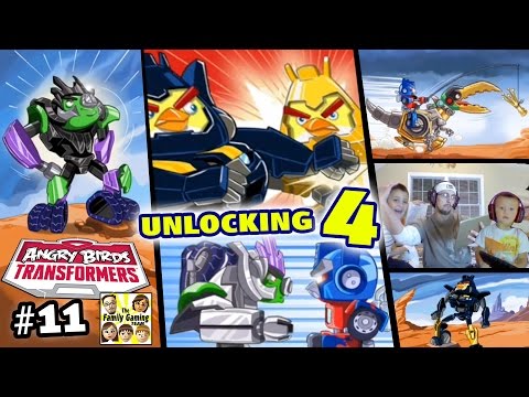 Angry Birds Transformers Part 11!  Unlocking Goldbite Grimlock, High Octane Bumble Bee & 2 More!!