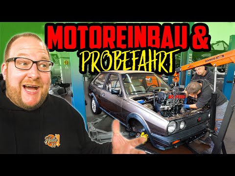 Wir BAUEN den neuen MOTOR ein! - Polo 86c 1.6 16V - Marco ist BEGEISTERT!