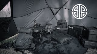 【4Kキャンプ】#36 無骨キャンプギアで地べたスタイル！ラグを敷くことでブラックギアより一層男前になる！