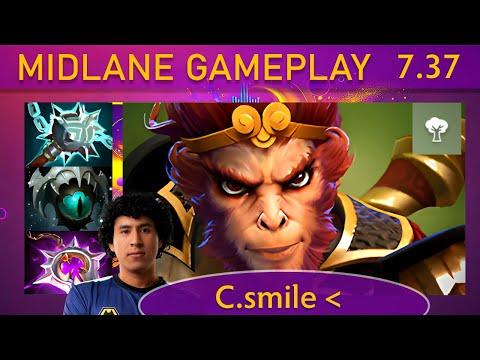 ✨ 7.37 C.smile  Monkey King |K+A-D - 20 KP - 77%| Mid Gameplay - Dota 2 Top MMR