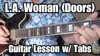 L.A. WOMAN Guitar Lesson THE DOORS w/ Tab