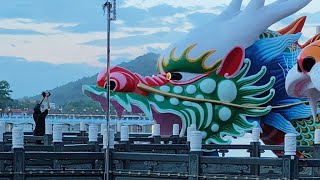 Heavy Rain & Closing Time Renovated Dragon Tiger Pagodas | Kaohsiung Taiwan