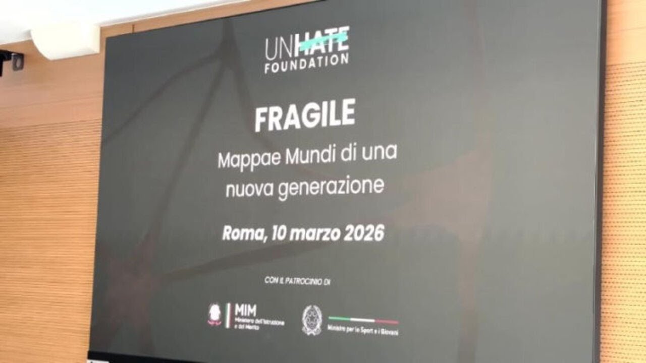 Fondazione Unhate presenta a Roma ‘Fragile’, lo studio sulle fragilità giovanili
