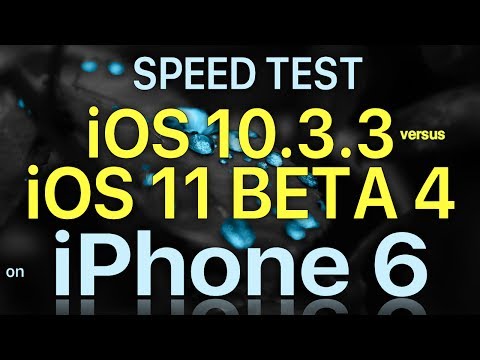iPhone 6 Speed Test iOS 10.3.3 vs iOS 11 Beta 4 / Public Beta 3 Build # 15A5327g
