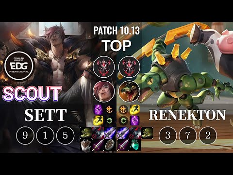 EDG Scout Sett vs Renekton Top - KR Patch 10.13