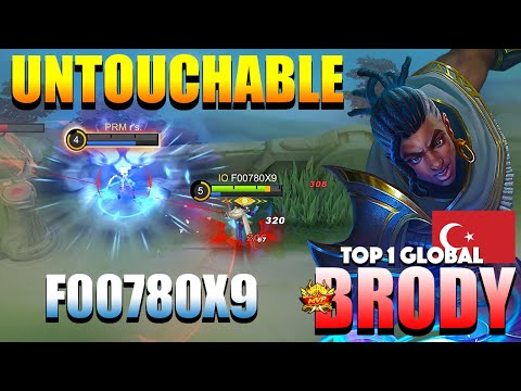 Brody Perfect Gameplay! Totally Brutal No Mercy | Top 1 Global Brody Gameplay By F00780X9 | MLBB