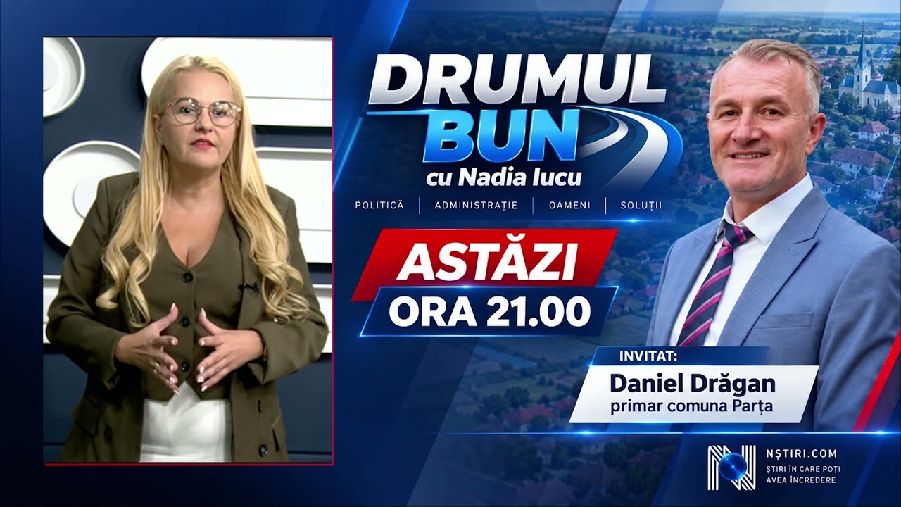 În această seară, la „Drumul Bun”, vorbim despre prezentul și viitorul comunei Parța. 🎙️