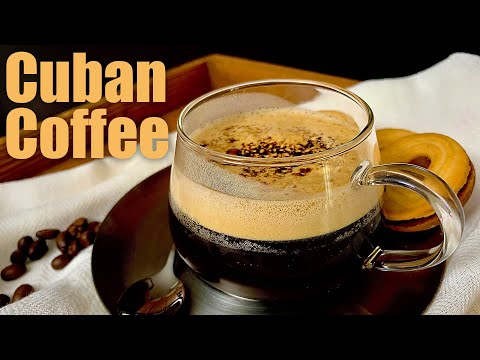 How To Make Cuban Coffee-Cafe Cubano Recipe (Cuban Cafe Expresso with Faux Crema / Espuma)
