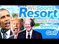 US Presidents Play Wii Sports Resort Bowling Golf Sword Fight