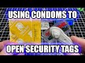 Use a Condom to Remove a Security Ink Tag?
