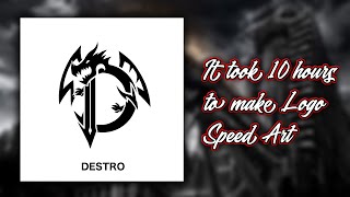 【携帯GFX】初めてロゴ作るのに10時間かけた!!唯一作ったドラゴン系ロゴのスピードアート【SA】