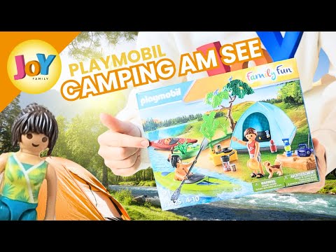 PLAYMOBIL UNBOXING | Camping am See ⛺️🛶 71425 | Joy Family kids