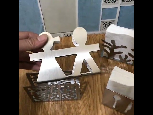 Vídeo relacionado con BaoT8YLu Servilletero Plano con Barra Central Ponderada Mental, Servilleteros de Papel de Madera para Mesas, Decoración del Hogar (Blanco)