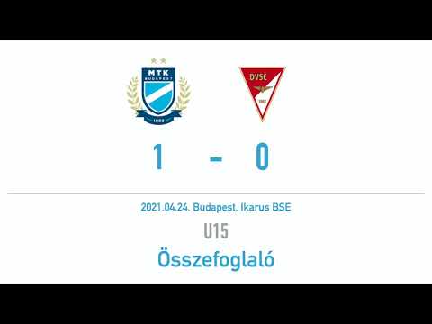 (U15) MTK - DVSC-DLA 1-0 (0-0) gólösszefoglaló
