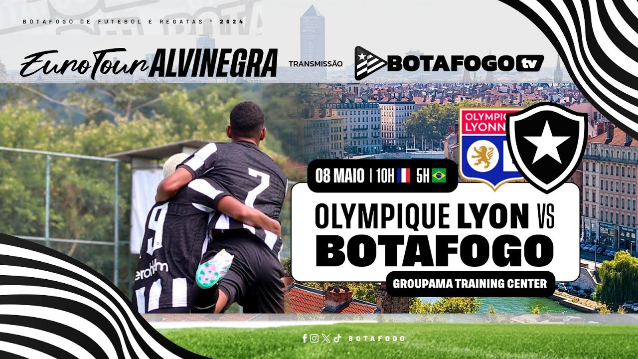 Assista AO VIVO: Botafogo enfrenta o Lyon em amistoso do sub-19 na França