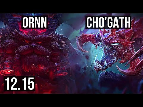 ORNN vs CHO'GATH (TOP) | Rank 1 Ornn, 5/0/6, Rank 19 | TR Challenger | 12.15