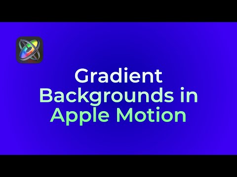How to make gradient backgrounds in Apple Motion 5