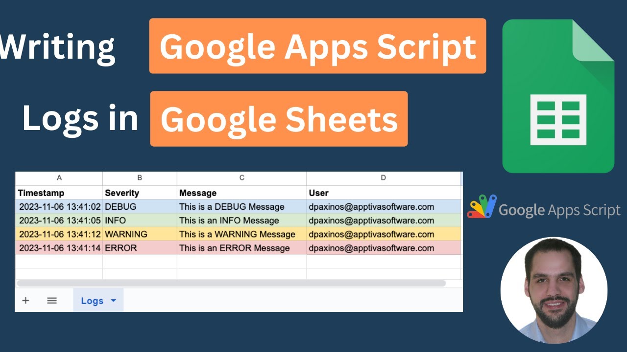 How to write Google Apps Script logs into Google Sheets