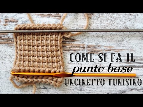 Uncinetto Tunisino come si fa il punto base