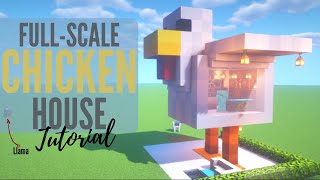 Minecraft: Full-scale Chicken House |Tutorial |Easy Build | First time in world