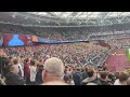 Benrahma penalty and crowd scenes, West Ham v Arsenal 2023