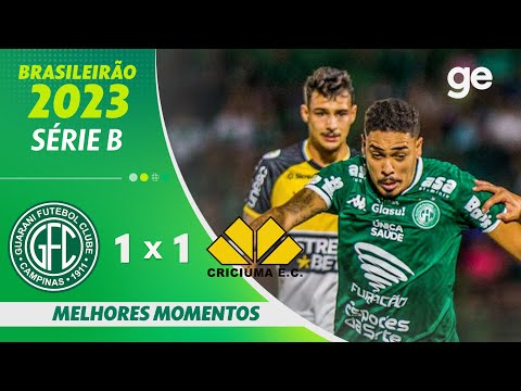 Gols e lances de Guarani x Criciúma