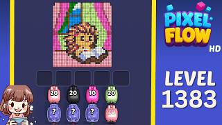 Pixel Flow Level 1383 Solution Walkthrough