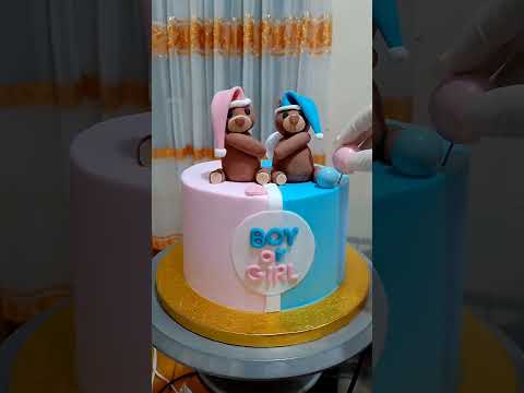 Gender reveal cake decorating ideas #cake #cakedecoratingideas #cakedecoratingtips #trendingcake