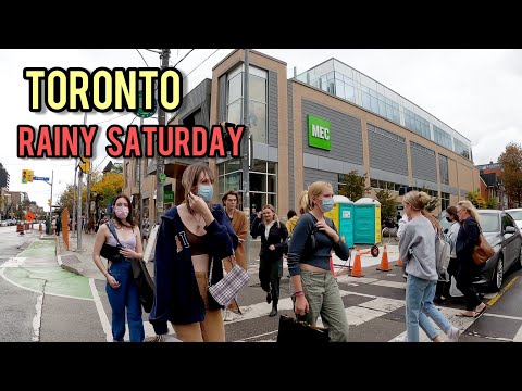Toronto Saturday Queen Street walking Tour Downtown October 16, 2021 Canada