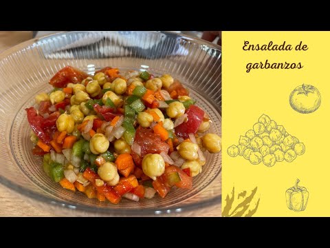 🥗 Receta saludable de ENSALADA DE GARBANZOS ⚠️ ¡fácil y rápida!