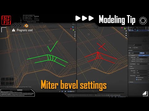 Tip #4 Miter Bevel settings