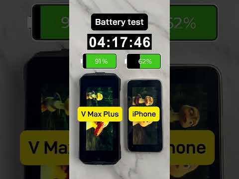 Battery test,V Max Plus vs iPhone 💥 #doogee #doogeevmaxplus #tech #smartphone