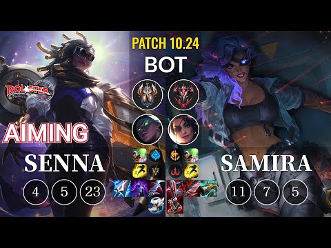 KT Aiming Senna vs Samira Bot - KR Patch 10.24