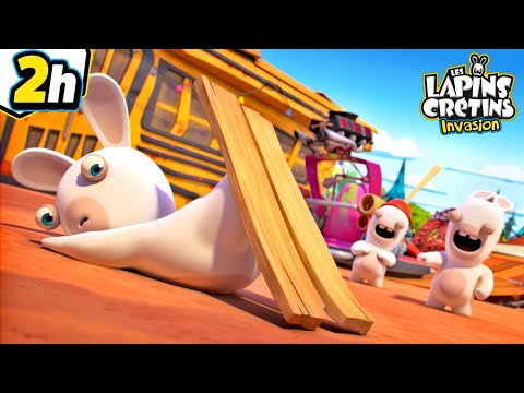 Les Lapins Crétins font du ski ... ⛷️ | Les Lapins Crétins Invasion 🐰 | Compilation | Dessin Animé