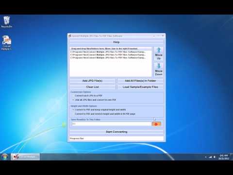 Convert Multiple JPG Files To PDF Files Software