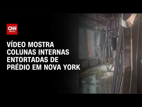 Prédio em Nova York é gravado com colunas internas entortadas | CNN BRASIL
