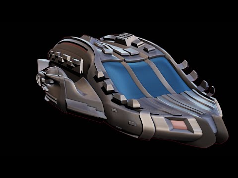 Blender Basic Spaceship Animation (Workbench Render)