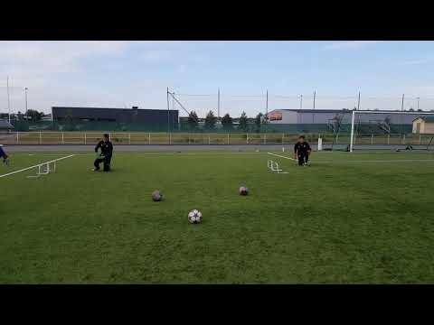 Målvaktsträningen fotboll med Vimmerby IF:s målvakter Mig. Gustav. Petter och Rasmus