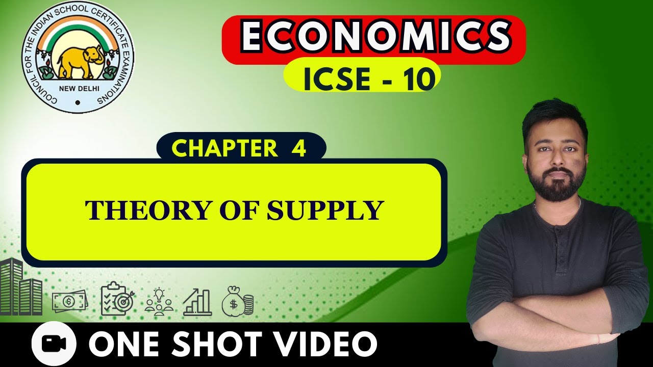 Theory of Supply | [ ICSE Economics Class 10  Chapter 4]  | One Shot