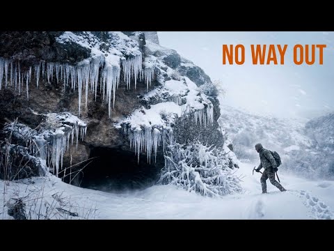 Trapped in a Winter Blizzard | Building a Warm & Cozy Stone Shelter/I survived