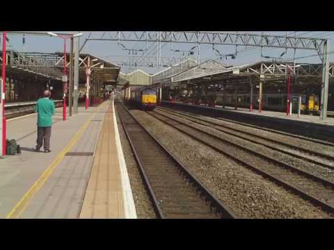 DRS Convoy 57011 + 57007 + 37425 on 6Z40 Carlisle Kingmoor - Crewe GB @ Crewe on 8.6.13 - HD
