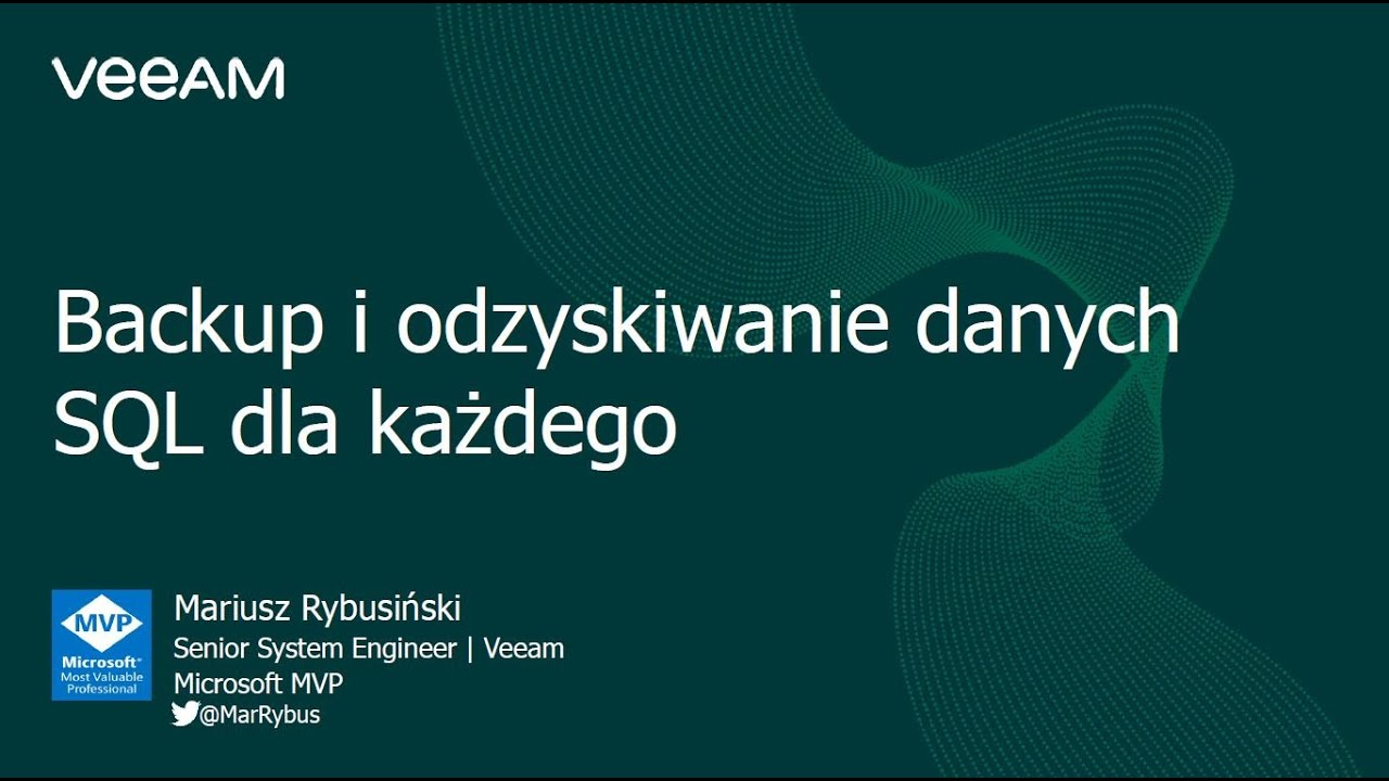 Backup i odzyskiwanie danych SQL dla każdego video