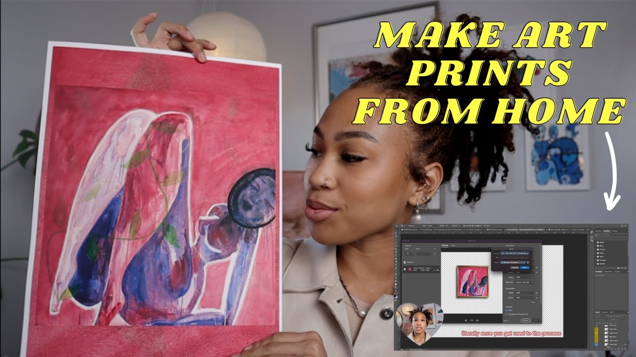 Making art prints AT HOME | Pros + Cons | Photoshop Tutorial