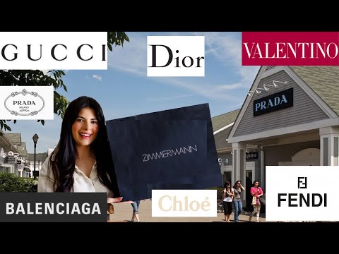 Compras de luxo em Woodbury Common Outlets: Gucci, Dior, Fendi, Prada, Balenciaga, Chloe, etc.
